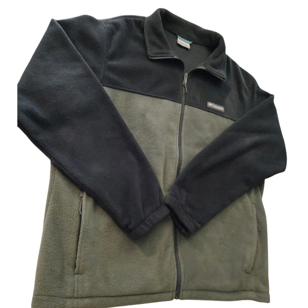 Columbia Steen Fleece Jacket Full‎ Zip Color Block Gray Mens Extra Large 1476671